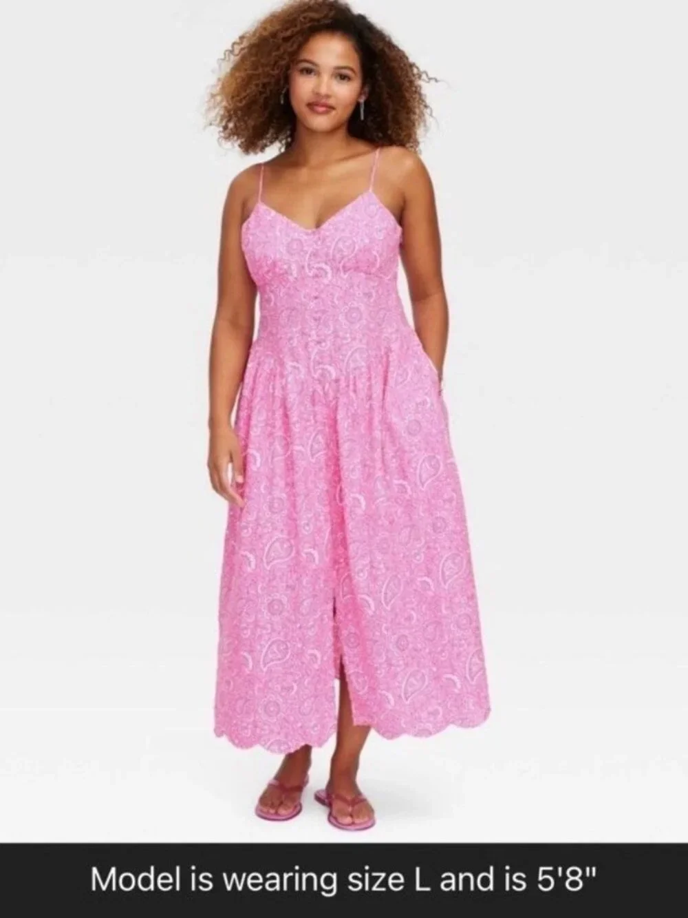 Target x Roller Rabbit Pink Paisley Floral Drop Waist Midi A-Line Dress XS NWT
